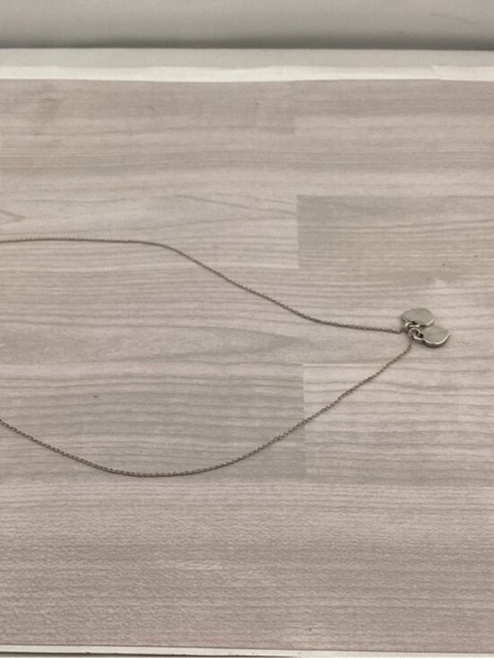 Tiffany & Co. Silver Necklace with Green Heart Pendant - Picture 3 of 4